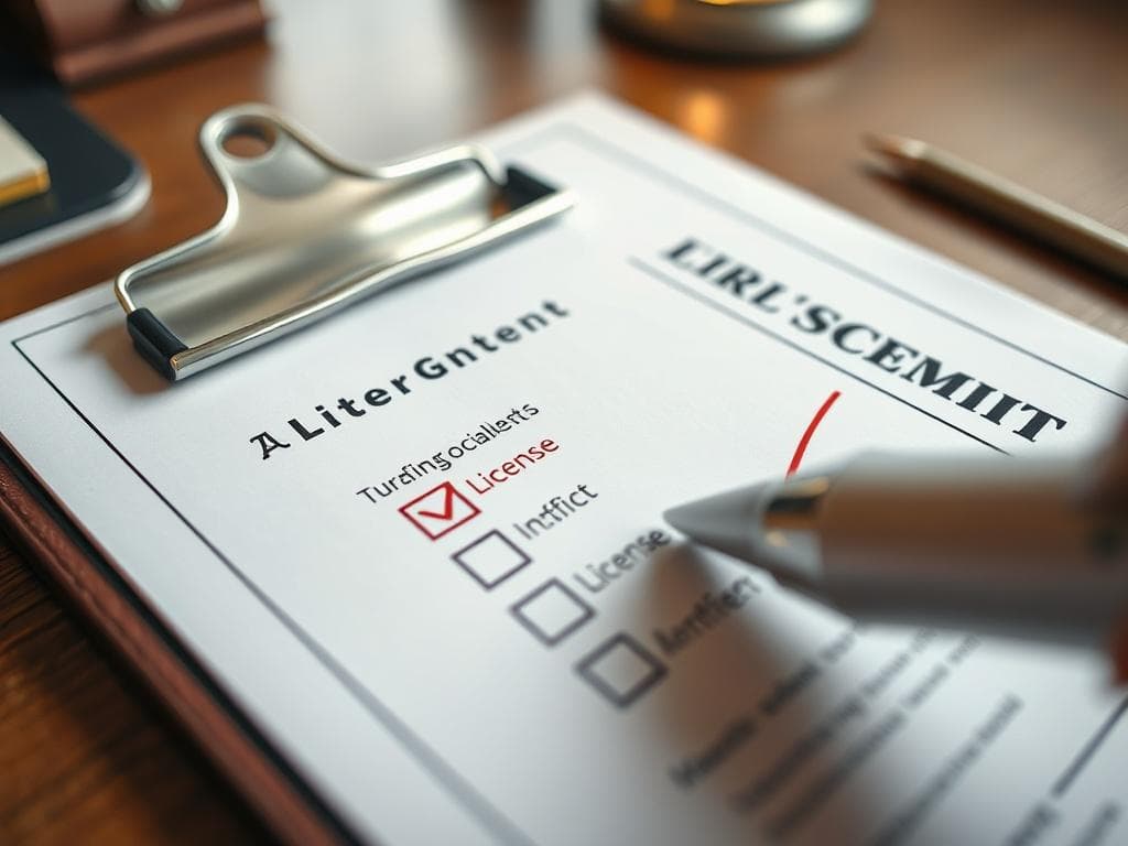 Driving instructor licence and credentials being verified